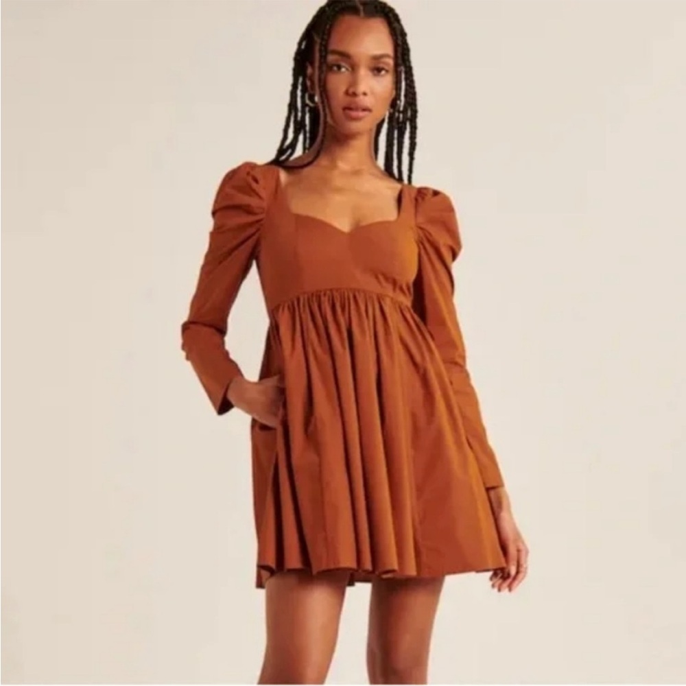 Orange baby doll Dress